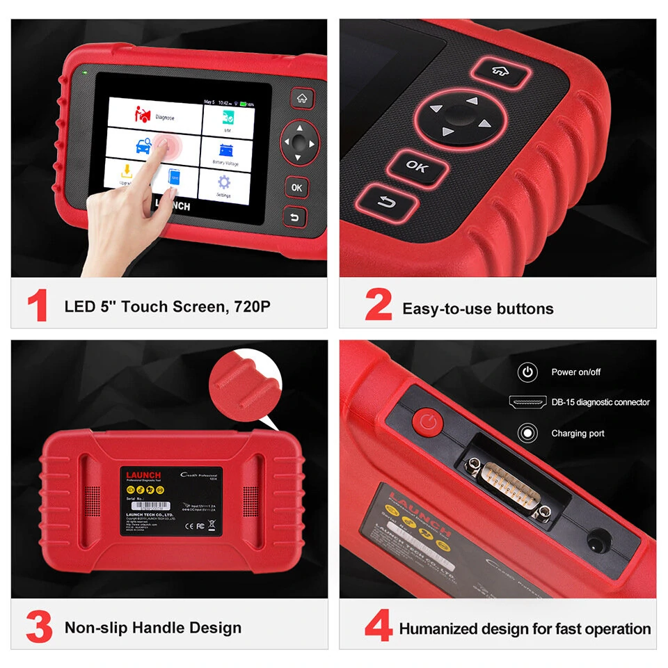 [EU Direct] LAUNCH CRP123X V2.0 Car OBD2 Diagnostic Tools Scanner Oil/SAS Reset Engine ABS Airbag SRS AT Code Reader Automotive Tools Free Update-2024 Global Version