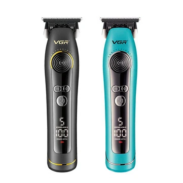 VGR V299 Professional Hair Trimmer 2000mAh Lithium Battery Ceramic Blade USB Rechargeable 5 Speed Level LED Display Electric Hair Clipper for Men