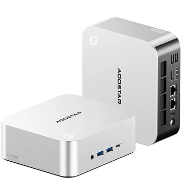 AOOSTAR MACO Mini PC AMD Ryzen 7 PRO 8845HS 8 Cores 16 Threads 32GB 1TB SSD/64GB 2TB SSD Windows 11 Pro WIFI6 BT5.2 Quad Screen Output Dual 2.5G LAN Mini Computer Desktop PC