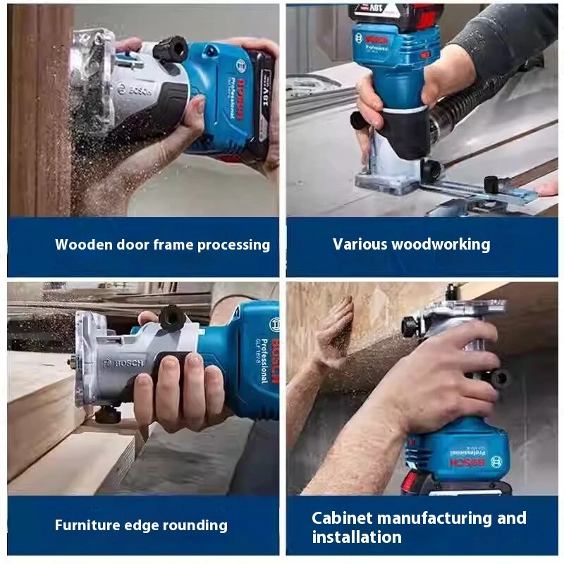 GLF 18V-8 600W Professional Cordless Compact Router Edge Milling Machine LED Light Spindle Lock Dust Management 10000-30000 RPM