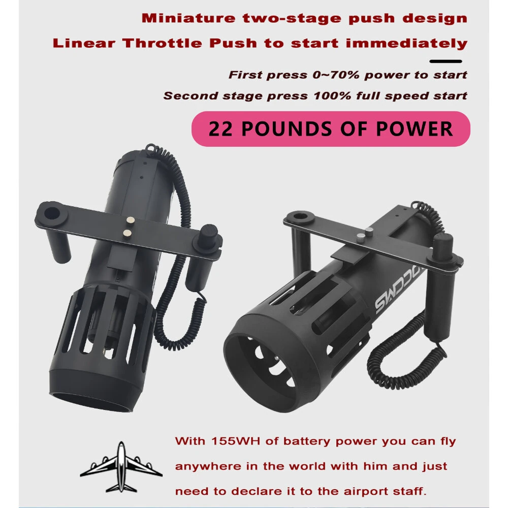 [EU Direct] DCCMS Underwater Scooter Diving Equipment Sea Scooter Scuba Diving Equipment ISUP Paddleboard Motor For Snorkeling Swimming Diving