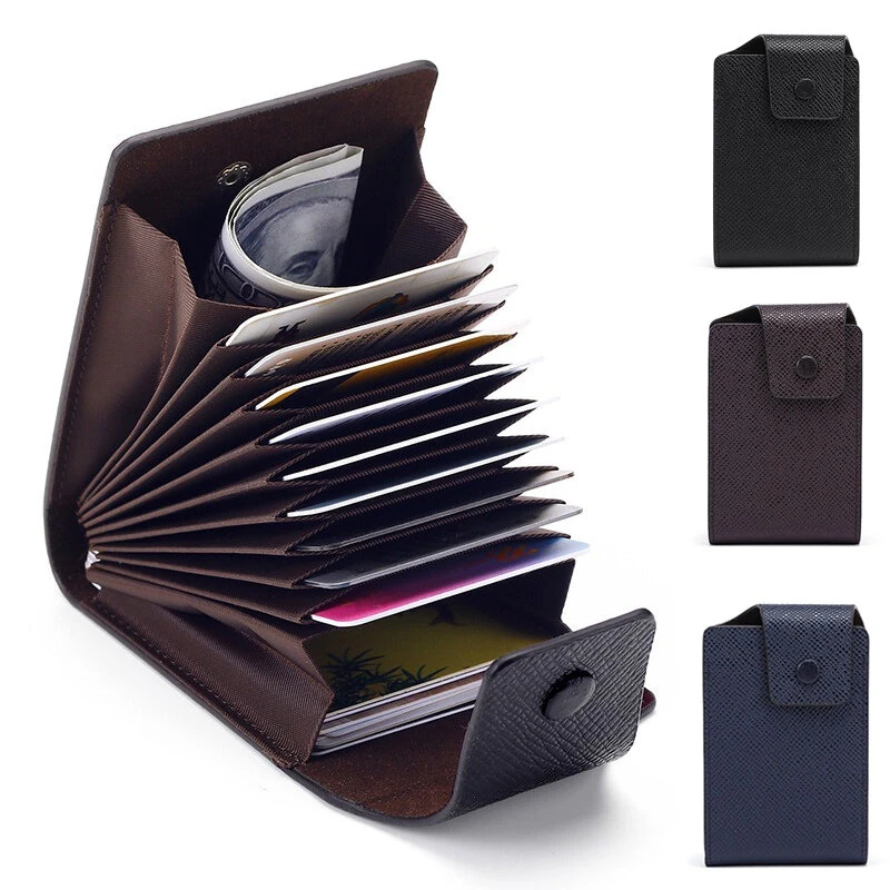 Men Genuine Leather Credit Card Holder Wallet Men Multi Card Slot ID Credit Case Card Case Money Bag Coin Purse Pocket Bag