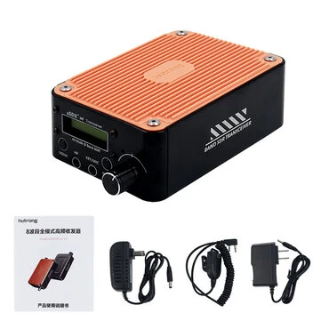 uSDX+ Plus V2 QRP HF Transceiver 8 Band 3-5W Output Built-in 4000mAh Battery Compact Design Aluminum Case CW Decoding Portable Radio