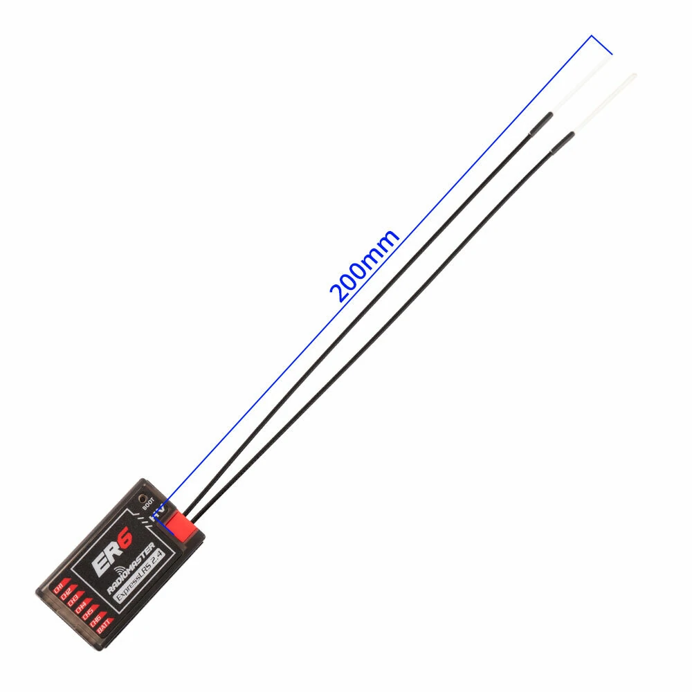 Radiomaster ER6 2.4GHz 6CH ExpressLRS ELRS RX 100mW PWM Receiver Support Voltage Telemetry for FPV RC Drone Airplane Glider