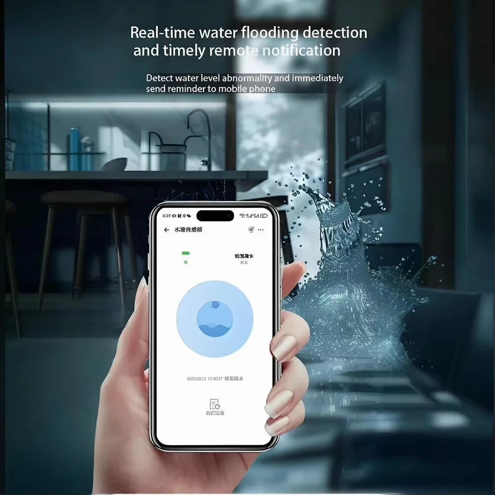 Smart Zigbe Rain Sensor Water Leak Sensor APP Remote Wireless Alarm Outdoor Rain Detection Weather for EWelink APP