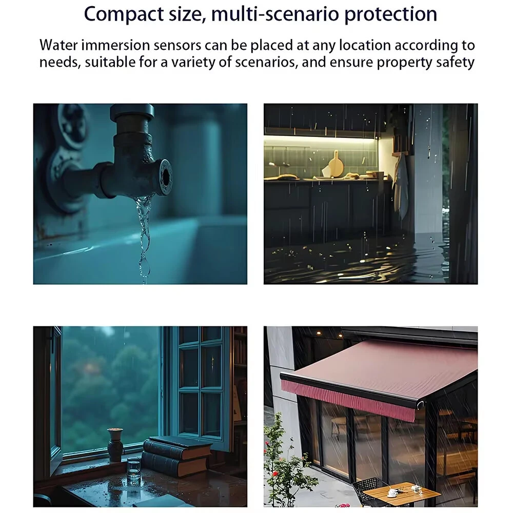 Smart Zigbe Rain Sensor Water Leak Sensor APP Remote Wireless Alarm Outdoor Rain Detection Weather for EWelink APP