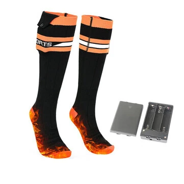 TENGOO Heated Long Socks, Battery Life Up To 65°C, Warm Sports Cotton Socks for Winter Outdoor Sports