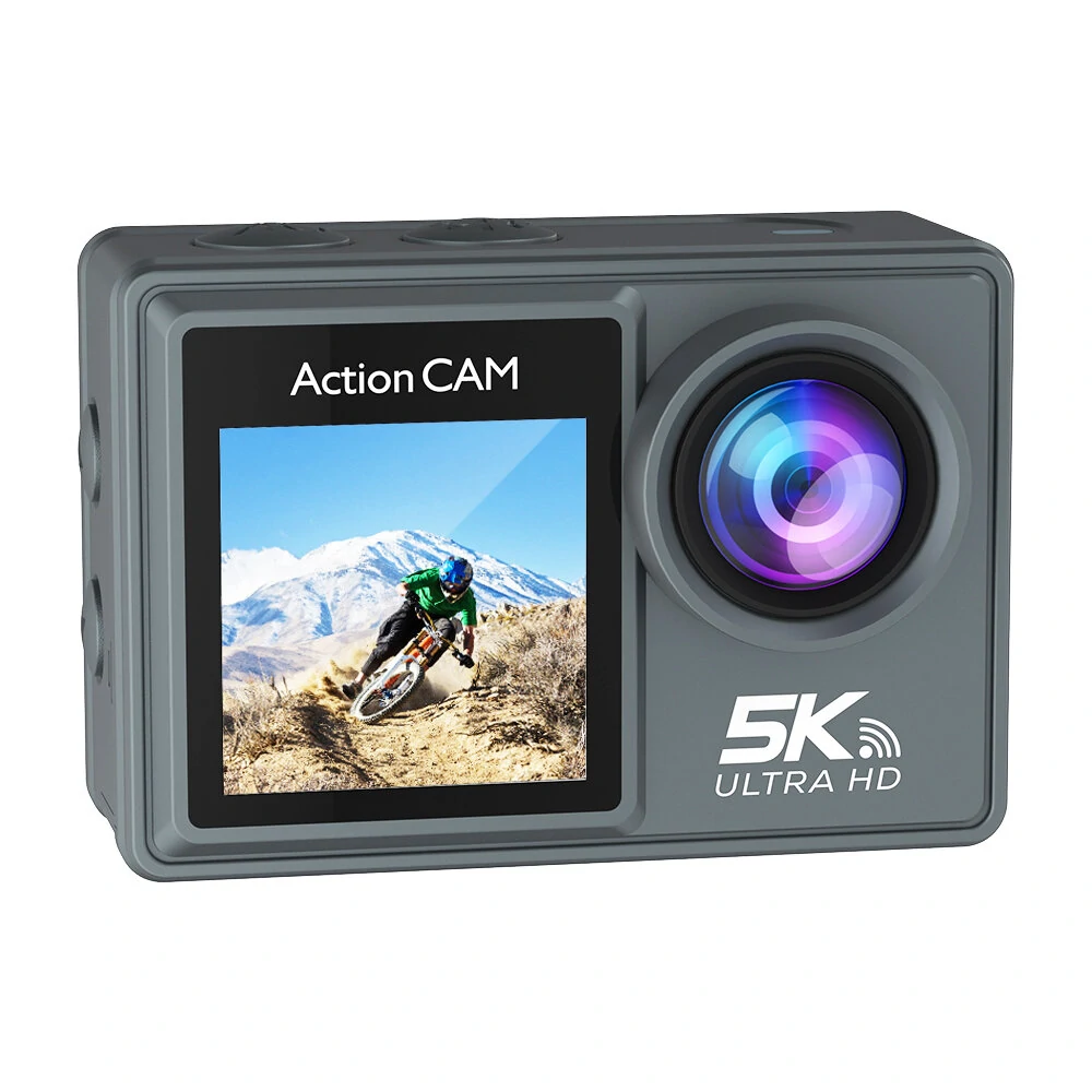 AT-M40R 5K 30FPS Action Camera 4K 60FPS Dual Screen 170° Wide Angle 30M Waterproof Sport Camera with Remote Control Bicycle Diving Cam