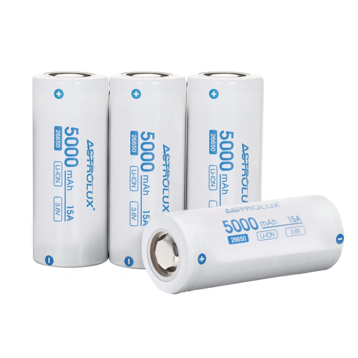 Astrolux® C2650 5000mAh 3C 3.6V 26650 Li-ion Battery Unprotected 15A High Performance Rechargeable Lithium Power Cell For Flashlights RC Toys Remote Control Gamepad