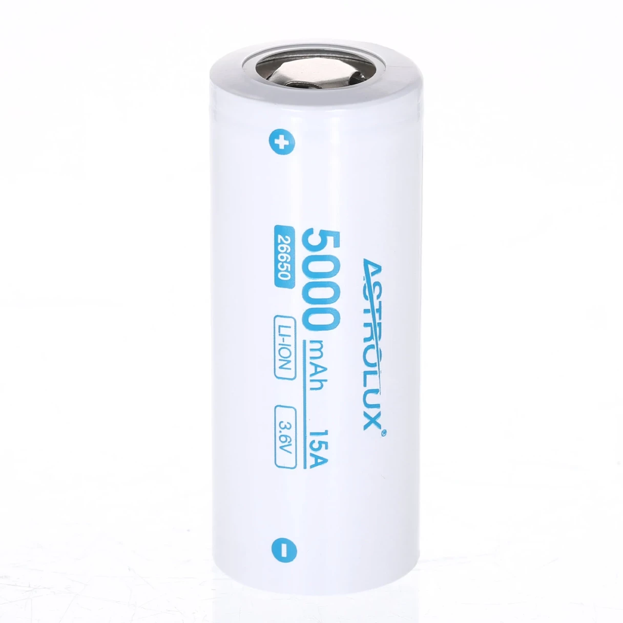Astrolux® C2650 5000mAh 3C 3.6V 26650 Li-ion Battery Unprotected 15A High Performance Rechargeable Lithium Power Cell For Flashlights RC Toys Remote Control Gamepad