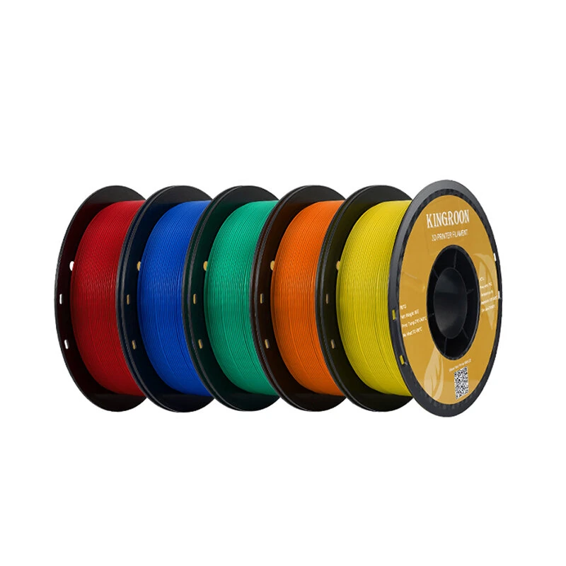 KINGROON PETG 3D Printer Filament 1.75mm 5kg Red/Dark Blue/Green/Orange/Yellow High Strength Easy to Print Eco-Friendly No Bubbles Smooth Printing High Precision