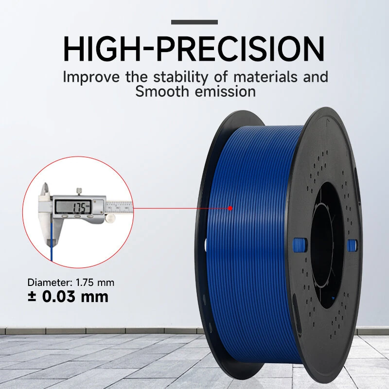 KINGROON PETG 3D Printer Filament 1.75mm 5kg Red/Dark Blue/Green/Orange/Yellow High Strength Easy to Print Eco-Friendly No Bubbles Smooth Printing High Precision