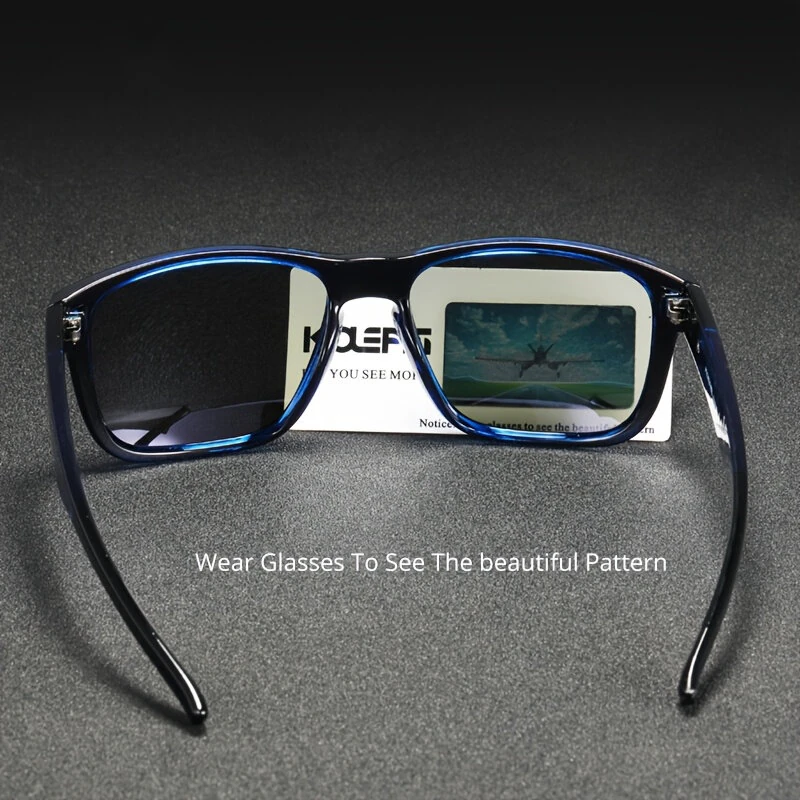 KDEAM Classic Square Frame Polarized Sunglasses UV400 Protection Sport Sun Eyewear for Outdoor Cycling Driving Fishing