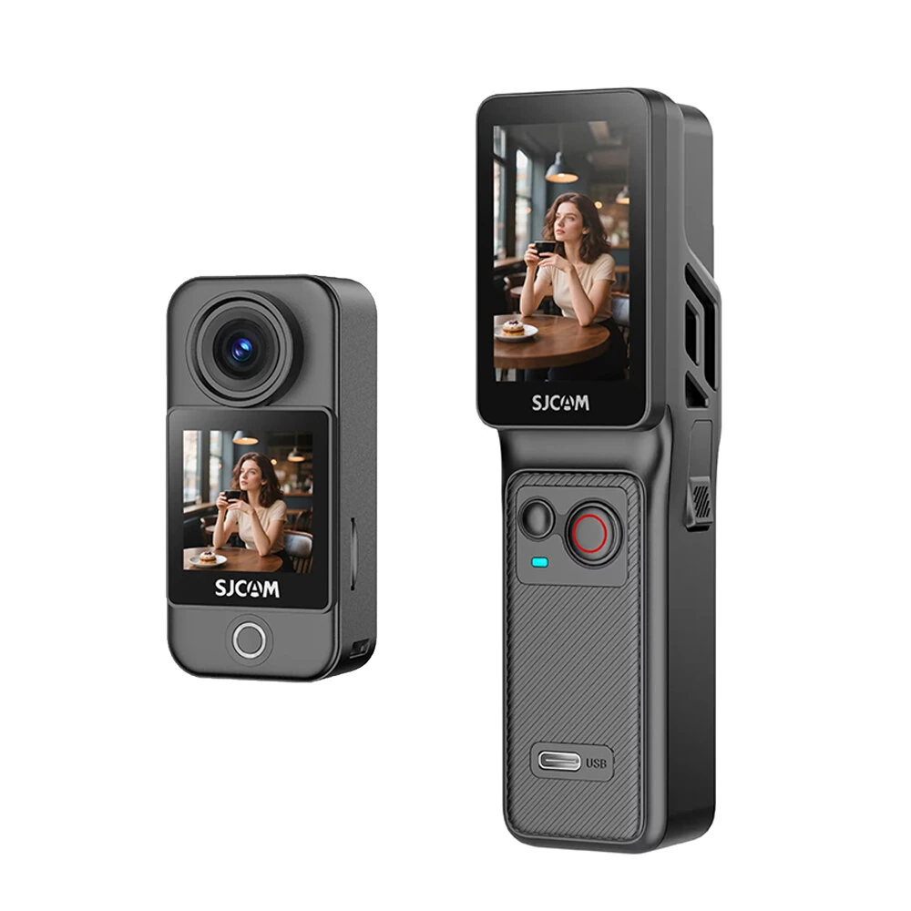 SJCAM C400 Handheld Action Camera Handheld Detachable Rotating Screen Design 4K HD Video Action Camera