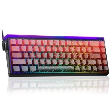 AULA Hero 68 HE Wired Mechanical Gaming Keyboard Hall Effect Magnetic Switch with Adjustable Actuation Rapid Trigger Mode 8K Hz Polling Rate 0.125ms Latency RGB Backlit Hot-swap 60% Layout  K