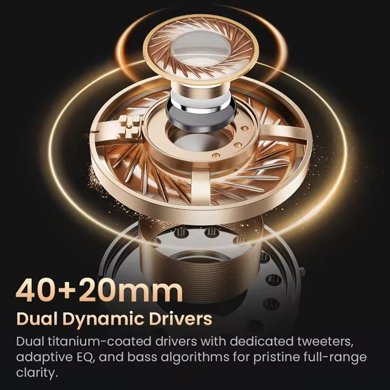 HAYLOU S40 ANC Wireless Headphone bluetoth V6.0 Headset 50dB Noise Canceling LDAC Hi-Res 3D Spatial Audio Dual Drivers Over Ear Headphones with Mic