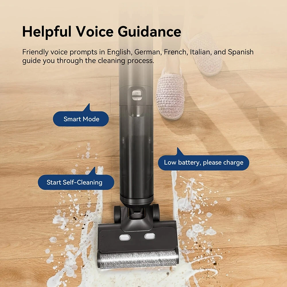 [EU Direct] Proscenic F20A Cordless Vacuum and Mop, 35min Runtime, LED Screen, Self-Cleaning & Air Drying, All-Around Edge Cleaning, App Control, Solid-Liquid Separation