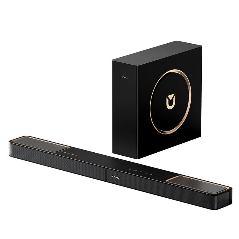 ULTIMEA Skywave F30 3.1.2CH Dolby Atmos Soundbar 300W bluetooth Soundbar 6 High-Performance Drivers BassMX Technology Support HD eARC with 5.25-Inch Wired Subwoofer Smart Home Cinema Theater