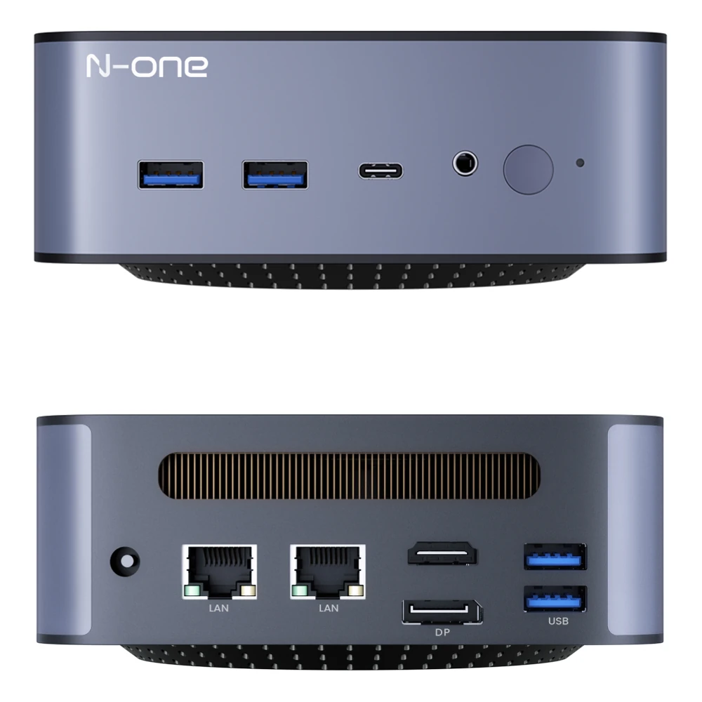 N-ONE NPC Pro+ Mini PC AMD Ryzen 7 8745HS Octa Core 16 Threads 32GB DDR5 1TB SSD WIFI6 BT5.2 4K Triple Screen Output Type-C Dual 2.5G LAN Windows 11 Pro Mini Computer Desktop PC