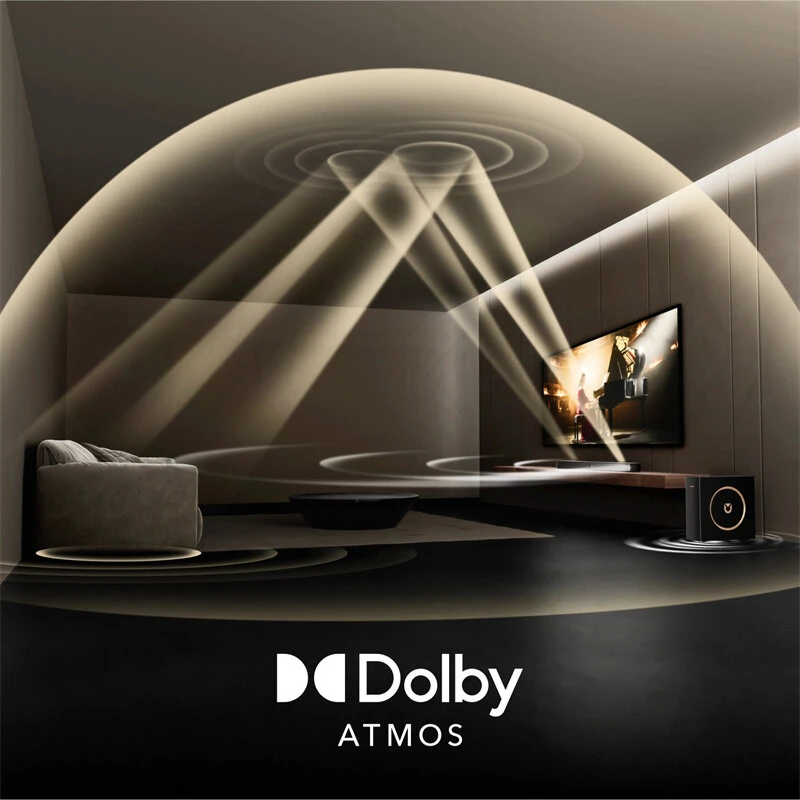 ULTIMEA Skywave F30 3.1.2CH Dolby Atmos Soundbar 300W bluetooth Soundbar 6 High-Performance Drivers BassMX Technology Support HD eARC with 5.25-Inch Wired Subwoofer Smart Home Cinema Theater