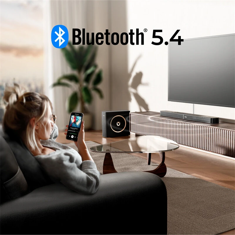 ULTIMEA Skywave F30 3.1.2CH Dolby Atmos Soundbar 300W bluetooth Soundbar 6 High-Performance Drivers BassMX Technology Support HD eARC with 5.25-Inch Wired Subwoofer Smart Home Cinema Theater