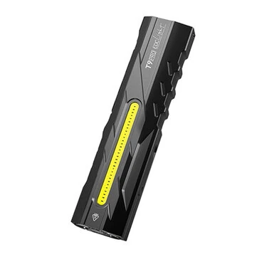 Warsun T9pro 1300LM Ultra-Bright Flashlight EDC Blade Portable Aluminum Alloy Torch with Red Laser & UV Light for Outdoor Lighting