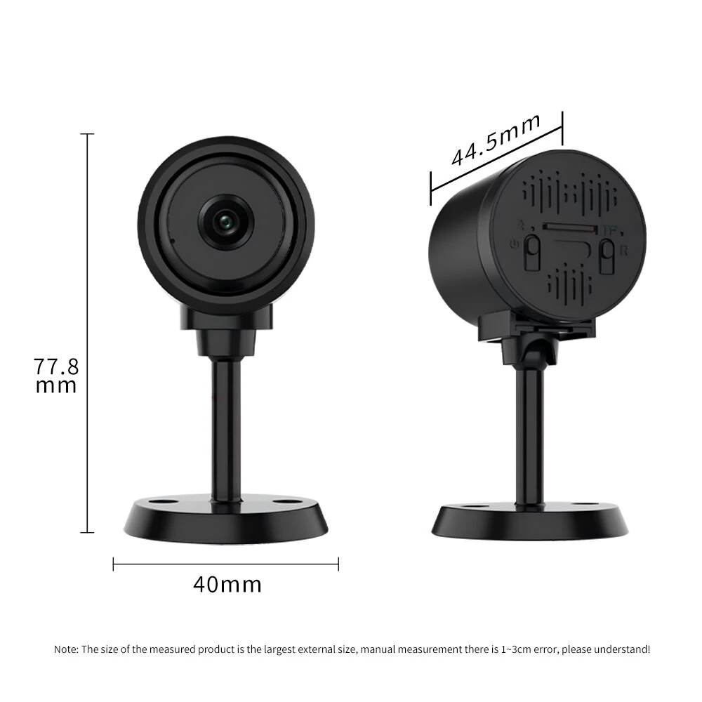 Smart Wireless Camera C1 WiFi IP Camera 1080p IR Night Vision AI Motion Detection Wide Angle View Dual Storage Security Camera