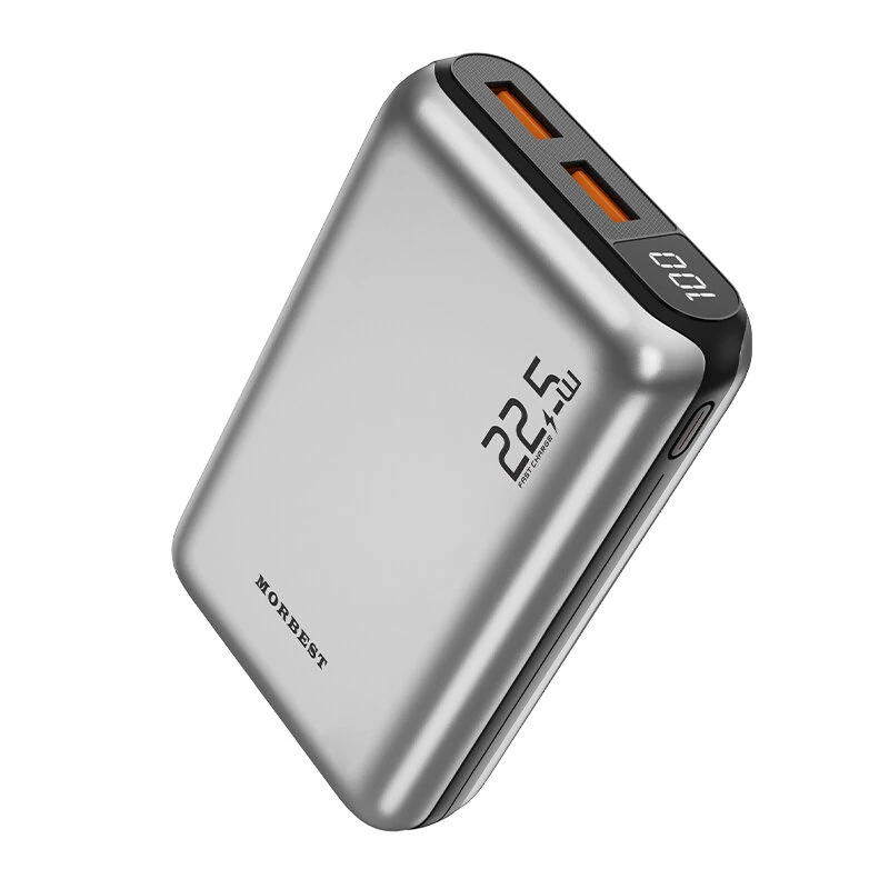 MORBEST P016 22.5W 20000mAh Power Bank External Battery Digital Power Supply Fast Charging with 1 Input & 2 Outputs for iPhone 16 Pro 15 14 13 Pro Max for Huawei Mate XT for Xiaomi MIX Fold4