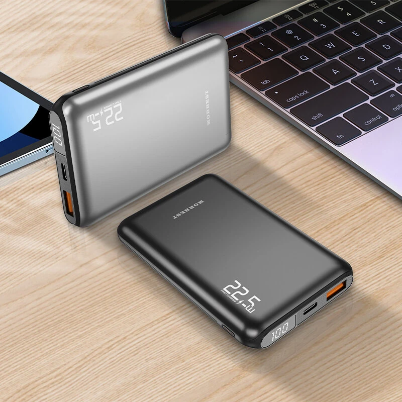 MORBEST P016 22.5W 20000mAh Power Bank External Battery Digital Power Supply Fast Charging with 1 Input & 2 Outputs for iPhone 16 Pro 15 14 13 Pro Max for Huawei Mate XT for Xiaomi MIX Fold4