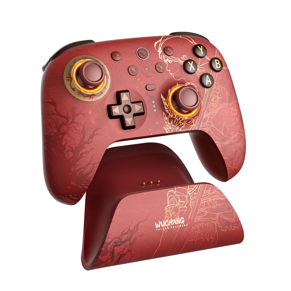 8BitDo Ultimate 2 WUCHANG: Fallen Feathers Wireless Gaming Controller with TMR Joysticks 8Speed Tech 1000Hz Polling Rate Charging Dock for Windows Android PC Gaming