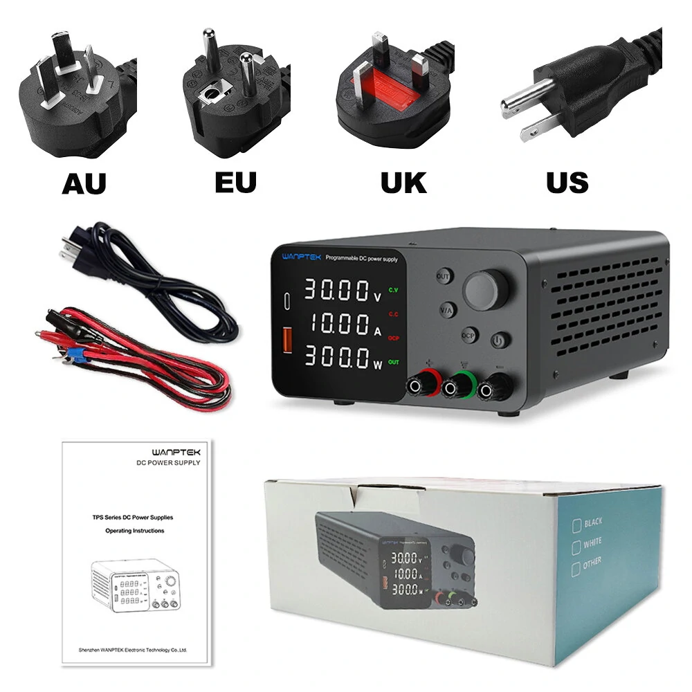 WANPTEK Lab Bench Power Supply 150W 300W 360W Laboratory Switching Power Supply Unit 30V 60V 120V 3A 5A 10A Adjustable Digital Source Voltage Stabilizer