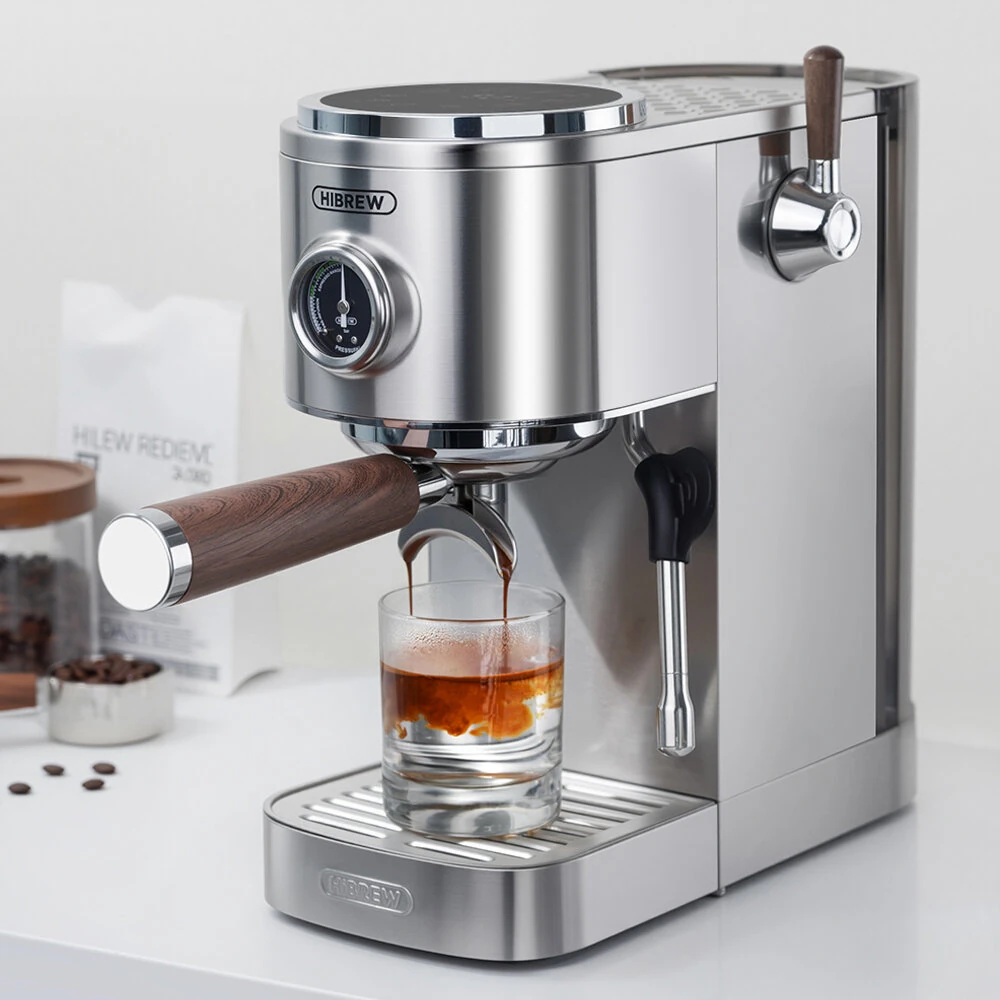 [EU Direct] HiBREW H13 Dual-Boiler Espresso Machine 20Bar Semi-Automatic Coffee Machine with Touchscreen Control Hot & Cold Brew Award-Winning Design