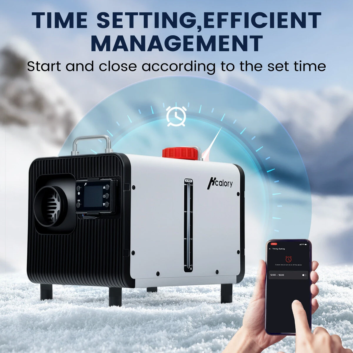 Hcalory HBH2 5L 8KW Diesel Parking Heater All-in-One with Automatic Start and Stop 2500/5000M Plateau Mode Bluetooth/Remote/LCD Intelligent Control 12V/24V/220-240V for Truck RV Trailer Van Boat Tent