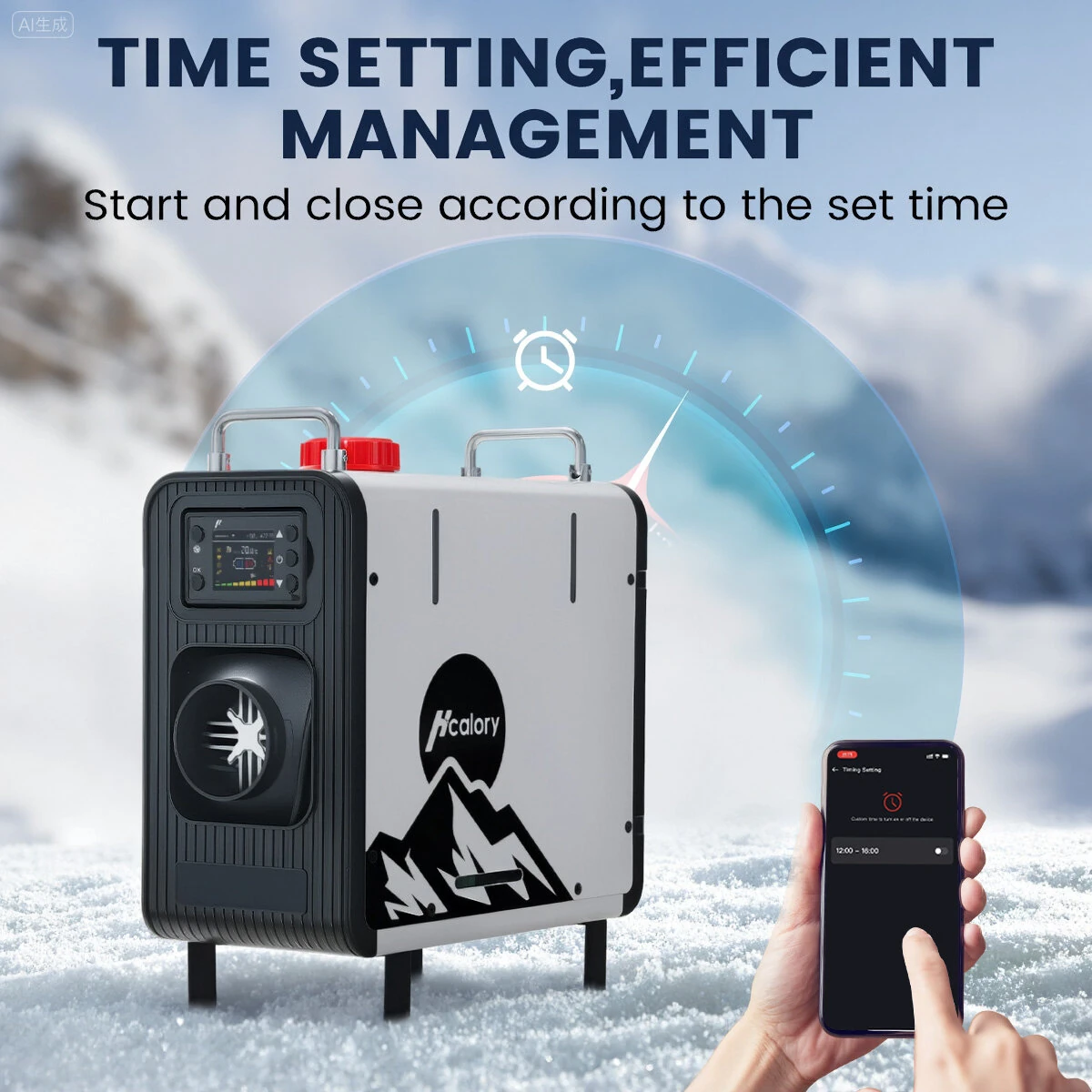 Hcalory HBS2 3.5L 8KW Diesel Parking Heater with Automatic Start and Stop 2500/5000M Plateau Mode Bluetooth/Remote/LCD Intelligent Control 12V/24V/220-240V for Truck RV Trailer Van Boat Tent