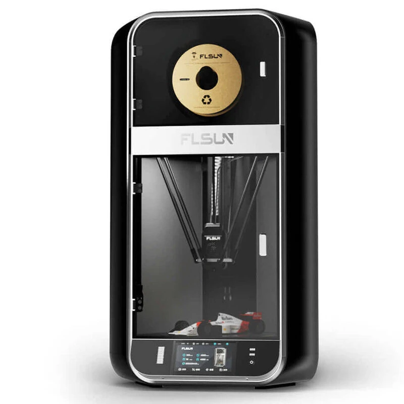 FLSUN S1 Pro 3D Printer 1200mm/s Max Printing Speed 40000+ mm/s² FDM Delta 3D Printer with 7" Klipper Firmware Smart Zone Heating 350℃ Metal Hotend Φ320*430mm High Volume Filament Dryer Box