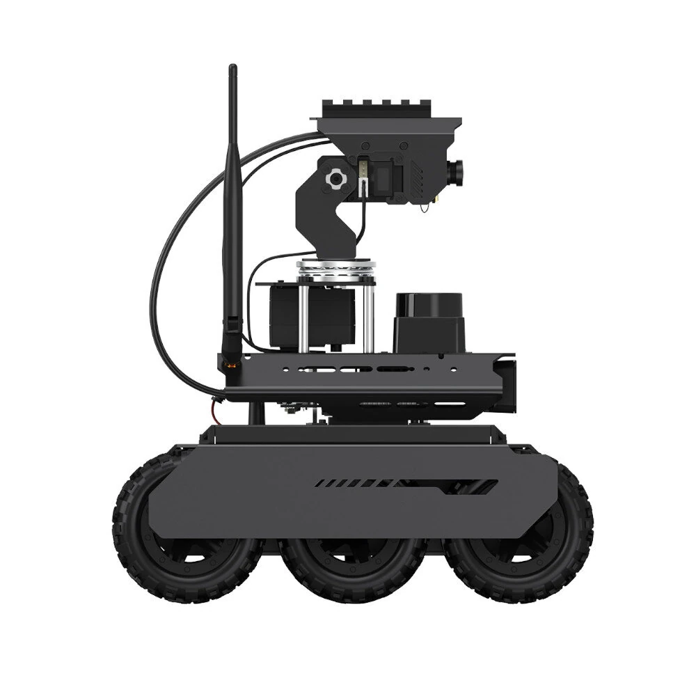Jetson Orin Nano UGV Rover ROS2 6 Wheels 4WD Open Source AI Robot with Dual Controllers Gimbal 360° Flexible For Jetson Orin Series Board