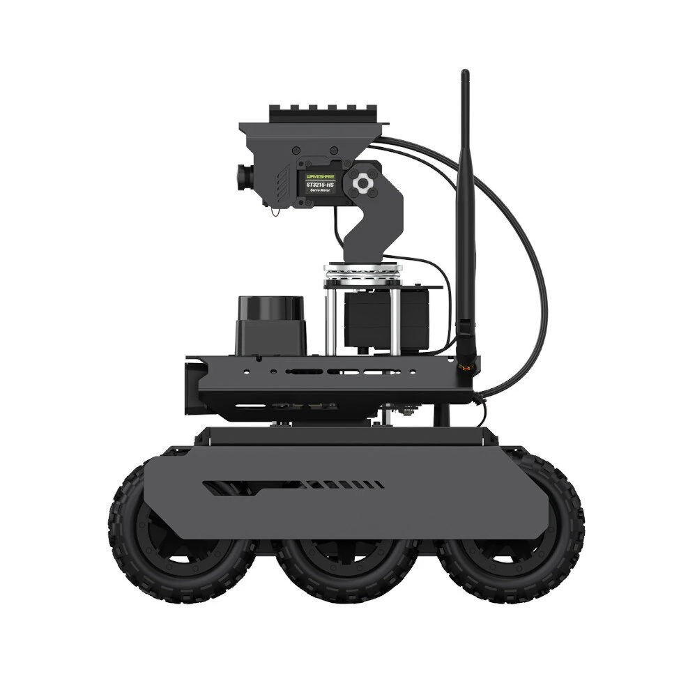 Jetson Orin Nano UGV Rover ROS2 6 Wheels 4WD Open Source AI Robot with Dual Controllers Gimbal 360° Flexible For Jetson Orin Series Board