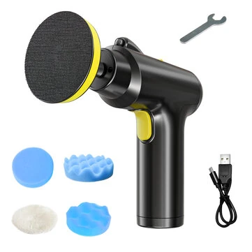 Wireless Car Polishing Machine 20000RPM Brushless Motor 3 Speed Adjustment USB Type-C Rechargeable Portable Multi-Functional Scratch Remover