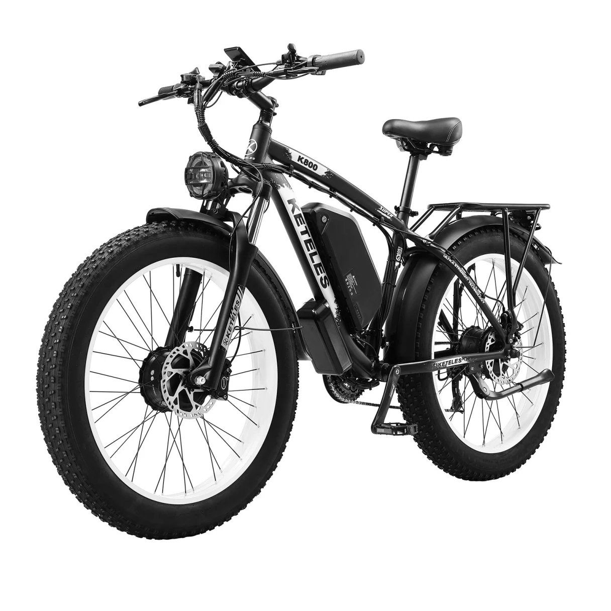 [EU DIRECT] KETELES K800 Electric Bike 48V 23Ah Battery 1000W*2 Dual Motors 26inch Tires 50-80KM Mileage Range 180KG Max Load Eelctric Bicycle