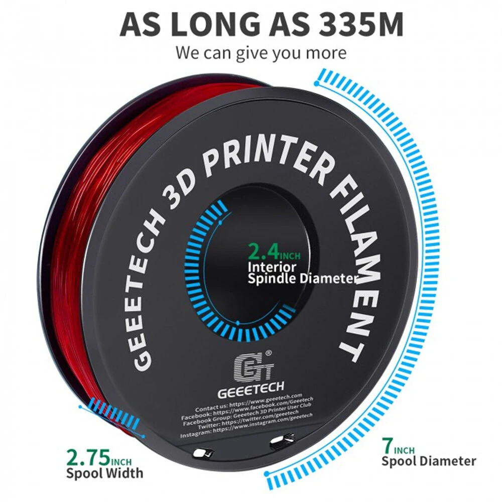 [EU/UK Direct]Geeetech TPU Multi Colors 3D Printer Filament 1.75mm 1kg High Flexibility No Clog No Bubble High Quality Wide Compatibility