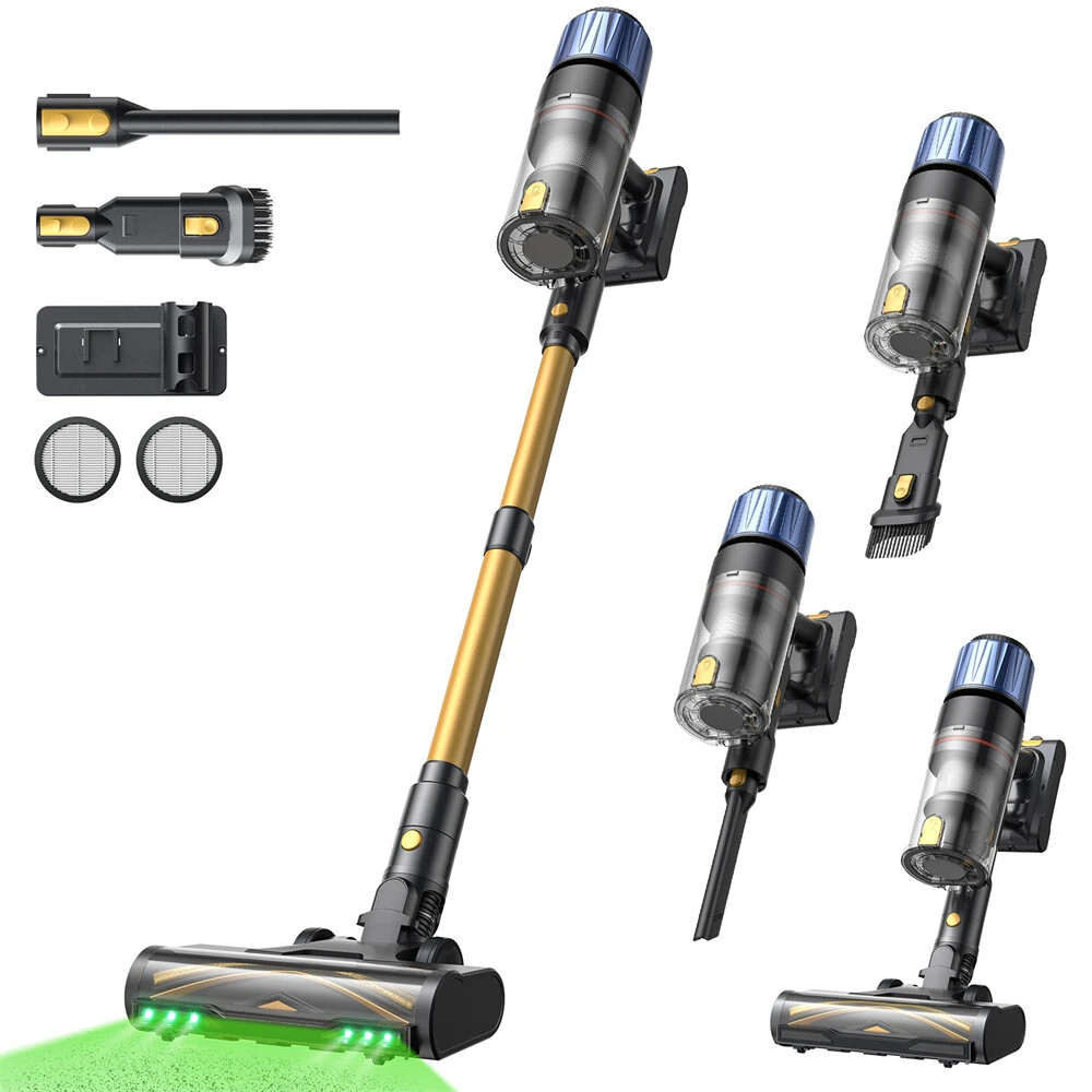 [EU Direct] Proscenic P15 Cordless Stick Vacuum Cleaner, 50kPa 580W Powerful Suction, 70min Runtime, Green Light, HEPA Filter, 6 Layers Filter