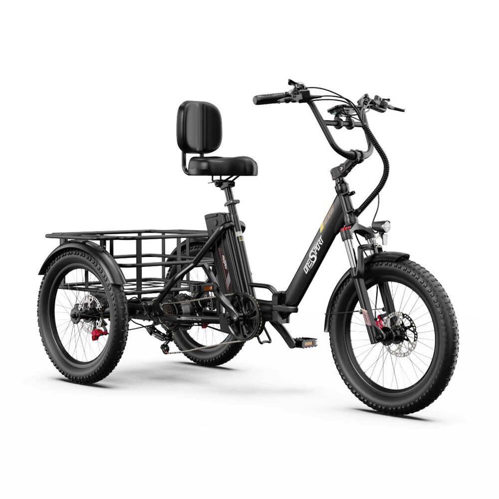 [EU DIRECT] Refurbished Onesport OT30 PRO Electric Tricycle 48V 18Ah Battery 250W Motors 20*3.0inch Tires 80-90KM Max Mileage 180KG Max Load Folding Electric Bicycle