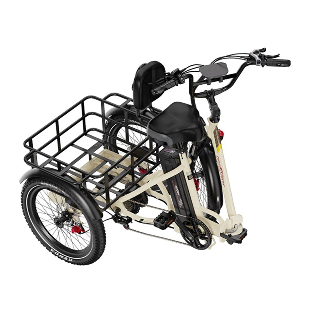 [EU DIRECT] Refurbished Onesport OT30 PRO Electric Tricycle 48V 18Ah Battery 250W Motors 20*3.0inch Tires 80-90KM Max Mileage 180KG Max Load Folding Electric Bicycle