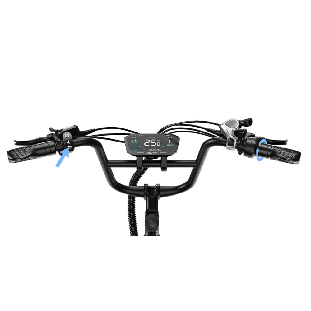 [EU DIRECT] Refurbished Onesport OT30 PRO Electric Tricycle 48V 18Ah Battery 250W Motors 20*3.0inch Tires 80-90KM Max Mileage 180KG Max Load Folding Electric Bicycle