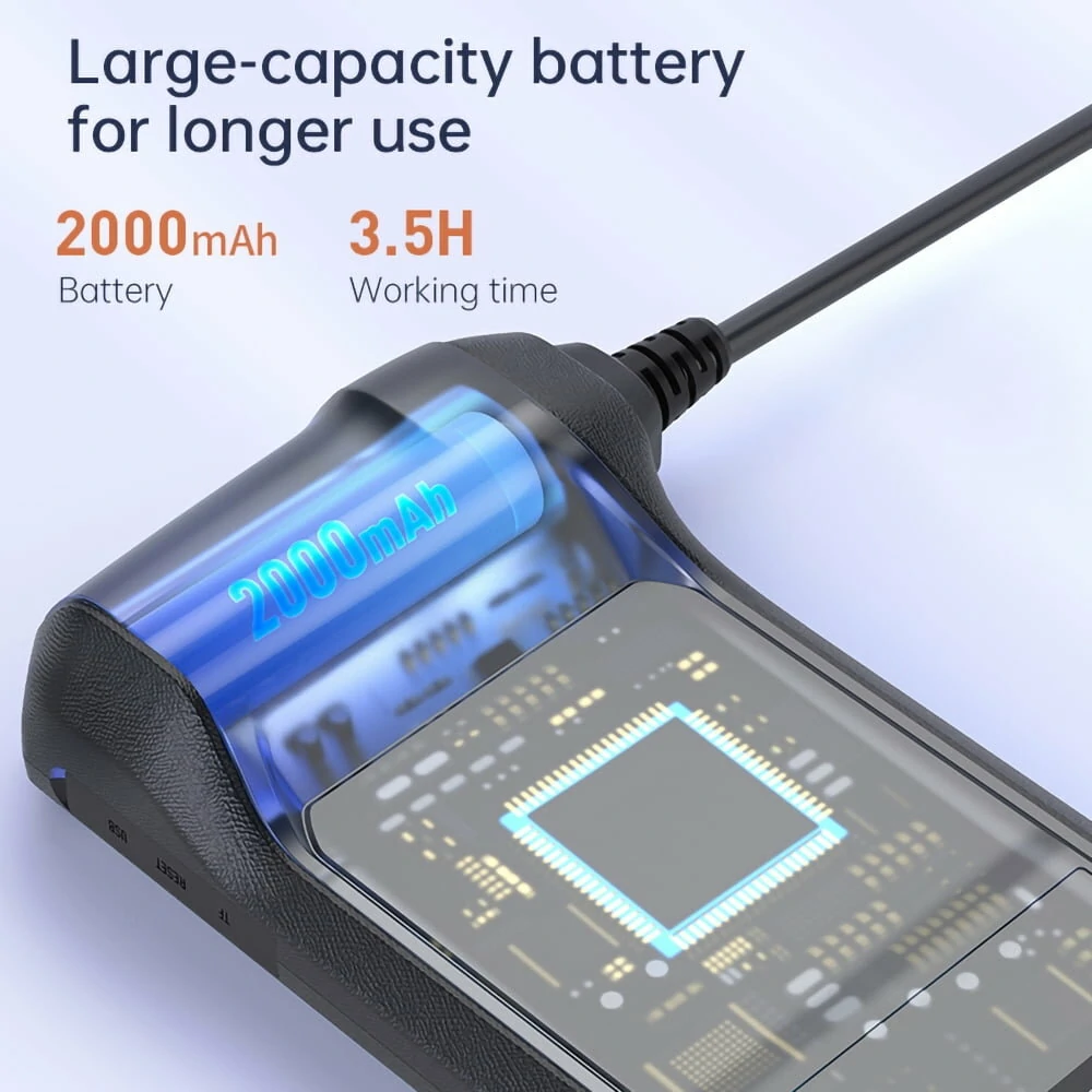 4.3 inch 8mm IPS HD Screen Car Endoscope Camera with Light Borescope 2000mah Sewer Camera 1080P HD Inspection Camera for Home/Pipe/Automotive