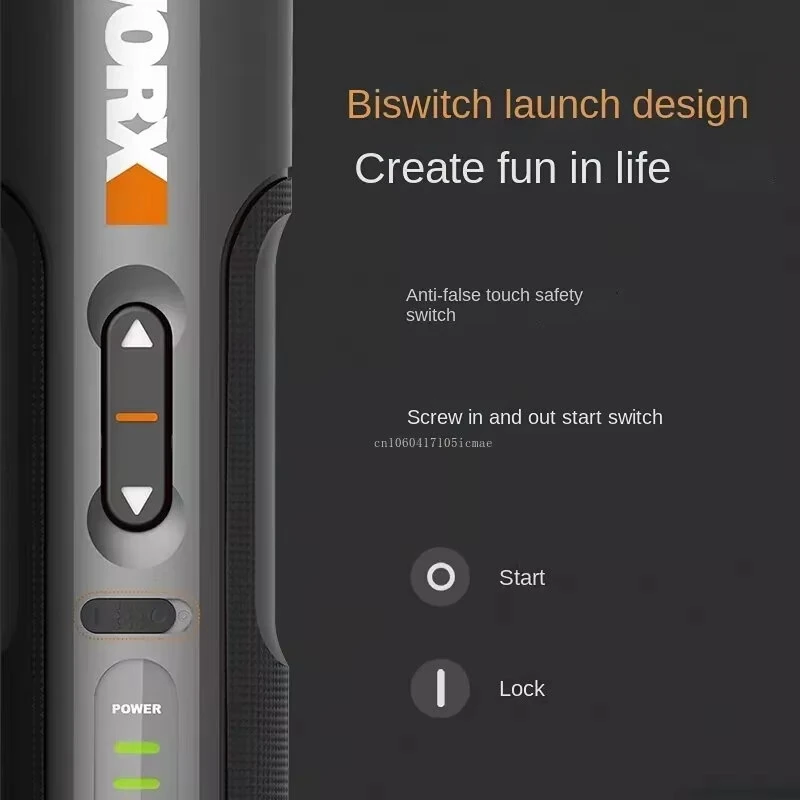 WORX WX242 4V Electrical Screwdriver Set Smart Cordless Electric Screwdrivers USB Rechargeable 30 Bit Set Mini Drill Power Tool