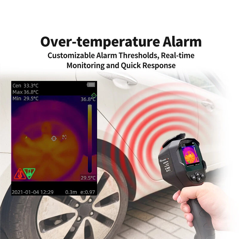 MUSTOOL YX196 YX196Pro Thermal Imaging Camera Infrared 240*240 Visible light Resolution 96x96 Temperature Range -20°C to 550°C WiFi TISR Technology Rechargeable Battery Photo Video Recording Handheld Thermal Inspection Device