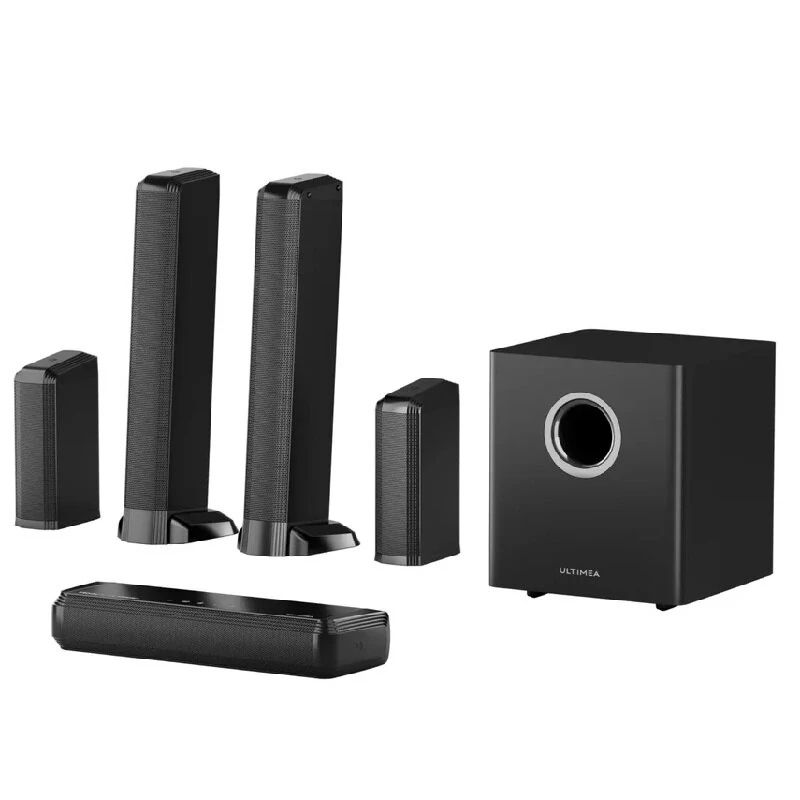ULTIMEA Apollo S90 Dolby Atmos Soundbar 470W 9.1CH Detachable Surround Sound System with 6.5-Inch Subwoofer 10 Drivers SurroundX BassMX Tech RGB Lighting HD eARC Opt AUX USB Connection Home Theater