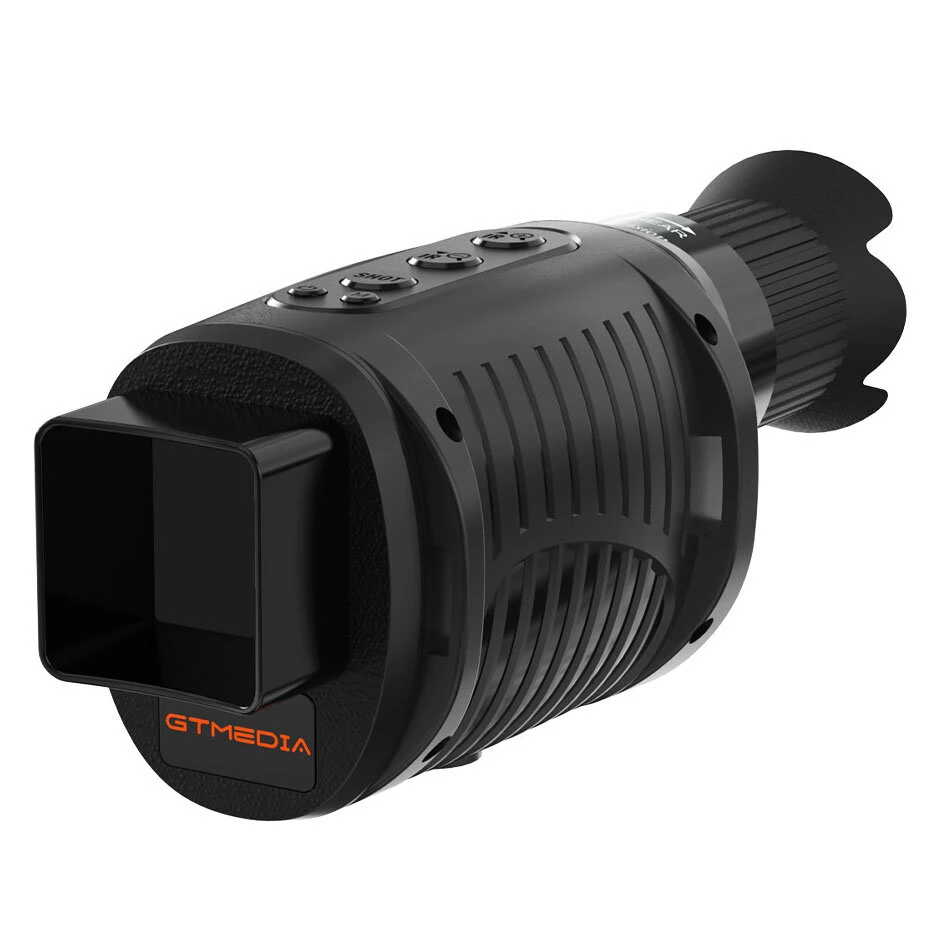 GTMEDIA N1 Digital Night Vision Monocular Day/Night Use 2000mAh Battery 1.5'' TFT Screen 7-Level IR Light 5X Zoom Type-C Charging,32GB Memory Card Black - Ideal for Outdoor Adventures and Wildlife Observation