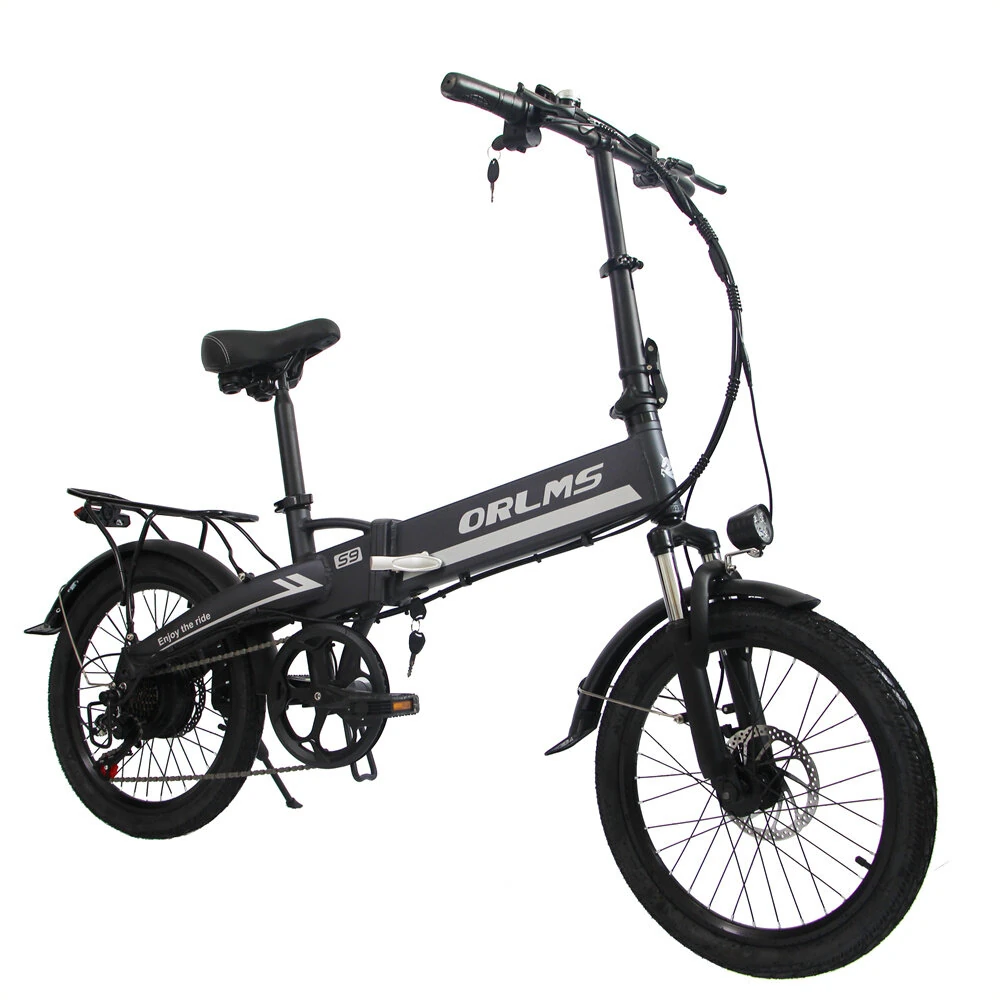 [EU Direct] ORLMS S9 Electric Bike 48V 13Ah Battery 500W Motor 20inches Tires 48KM Max Mileage 120KG Max Load Electric Bike